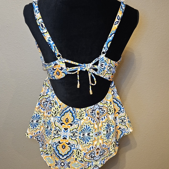 Coco REEF womens 38D multicolor tankini swim top - Picture 5 of 6